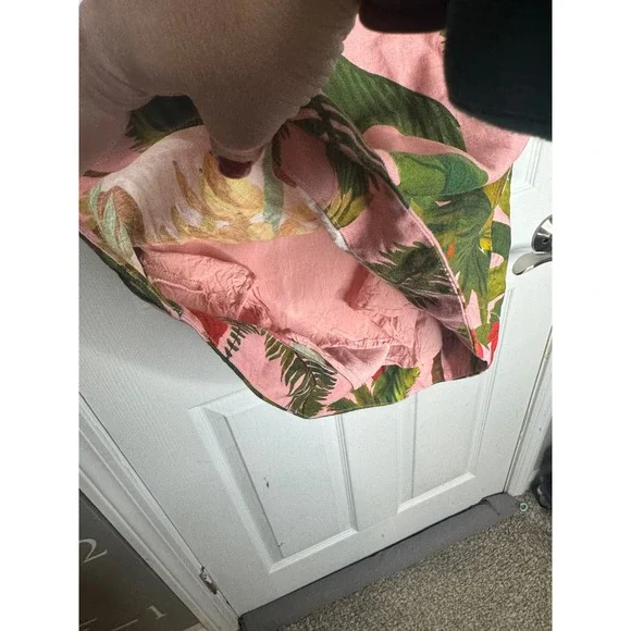 FARM RIO Cocoa Forest Cut-Out Mini Dress Size S Tropical‎ Beachy Vacation - Picture 9 of 9